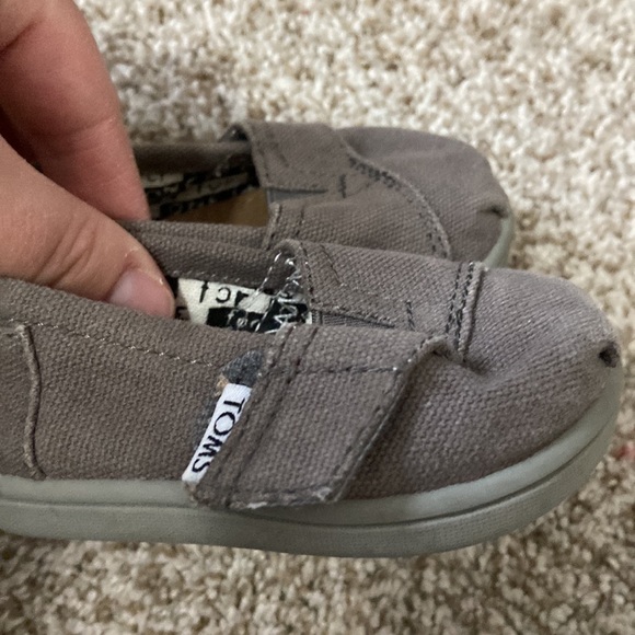 Toms Grey Toddler Shoes - Picture 2 of 5